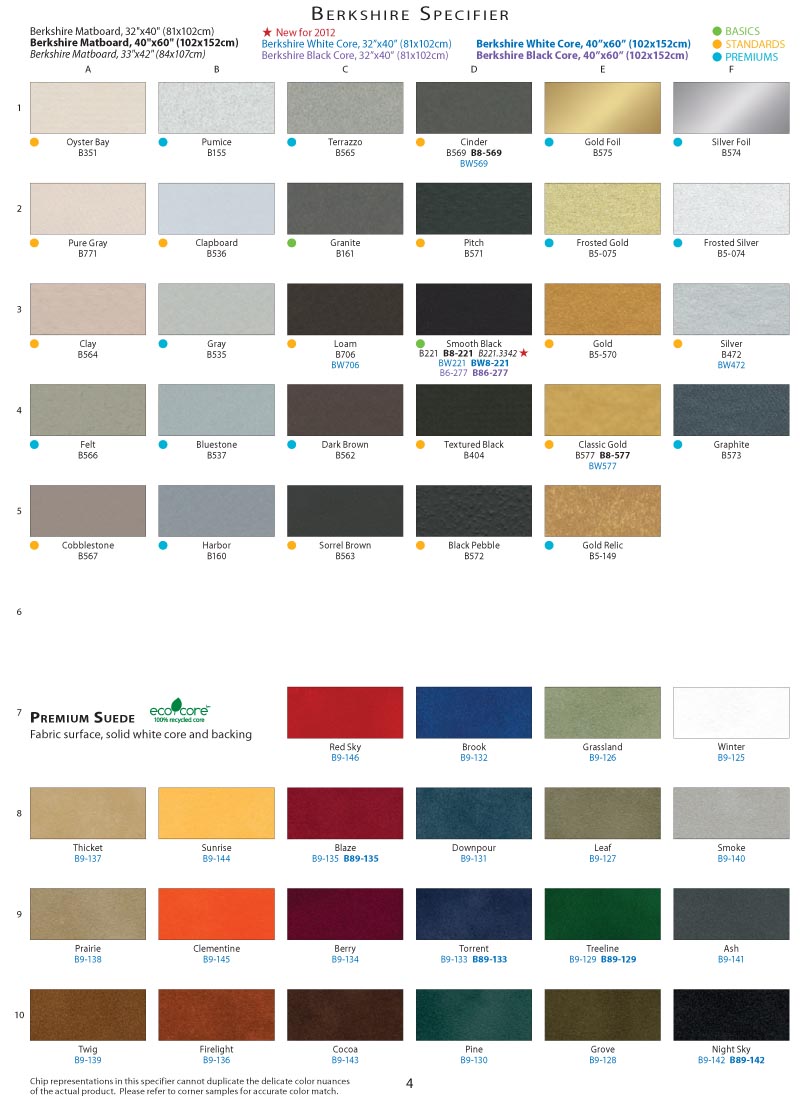 Berkshire Mat Color Specifier Page#6